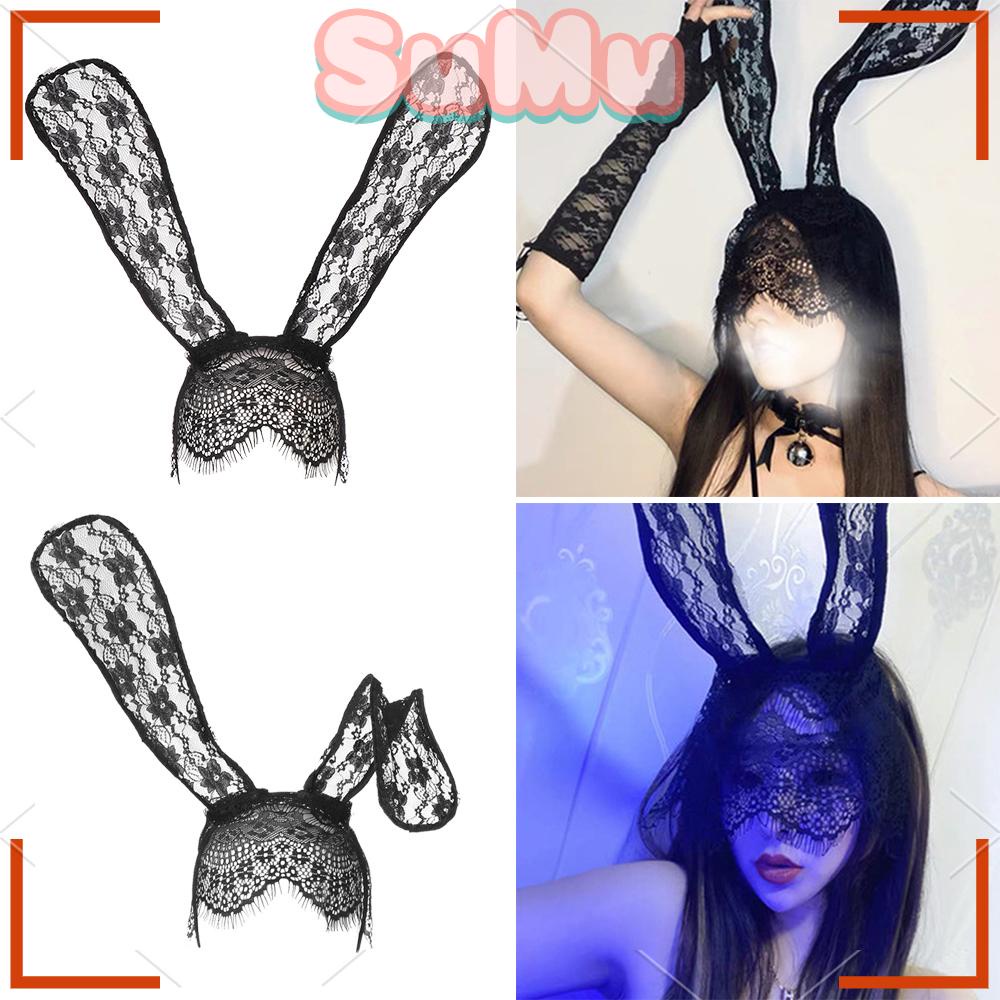 SUMU Băng Đô Tai Thỏ Đen Gợi Cảm