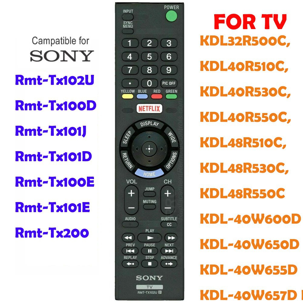 Sony Bravia LCD TV điều khiển từ xa HDTV kdl-32r500c kdl32w600d kdl32w605d kdl607d kdl32r500c kdl32w