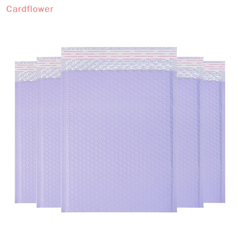 < Cardflower > 10 Túi Bì Thư Bong Bóng Tím Tự Đóng Gói Bảo Vệ Chống Rơi Bền Bỉ Quà Tặng Mới