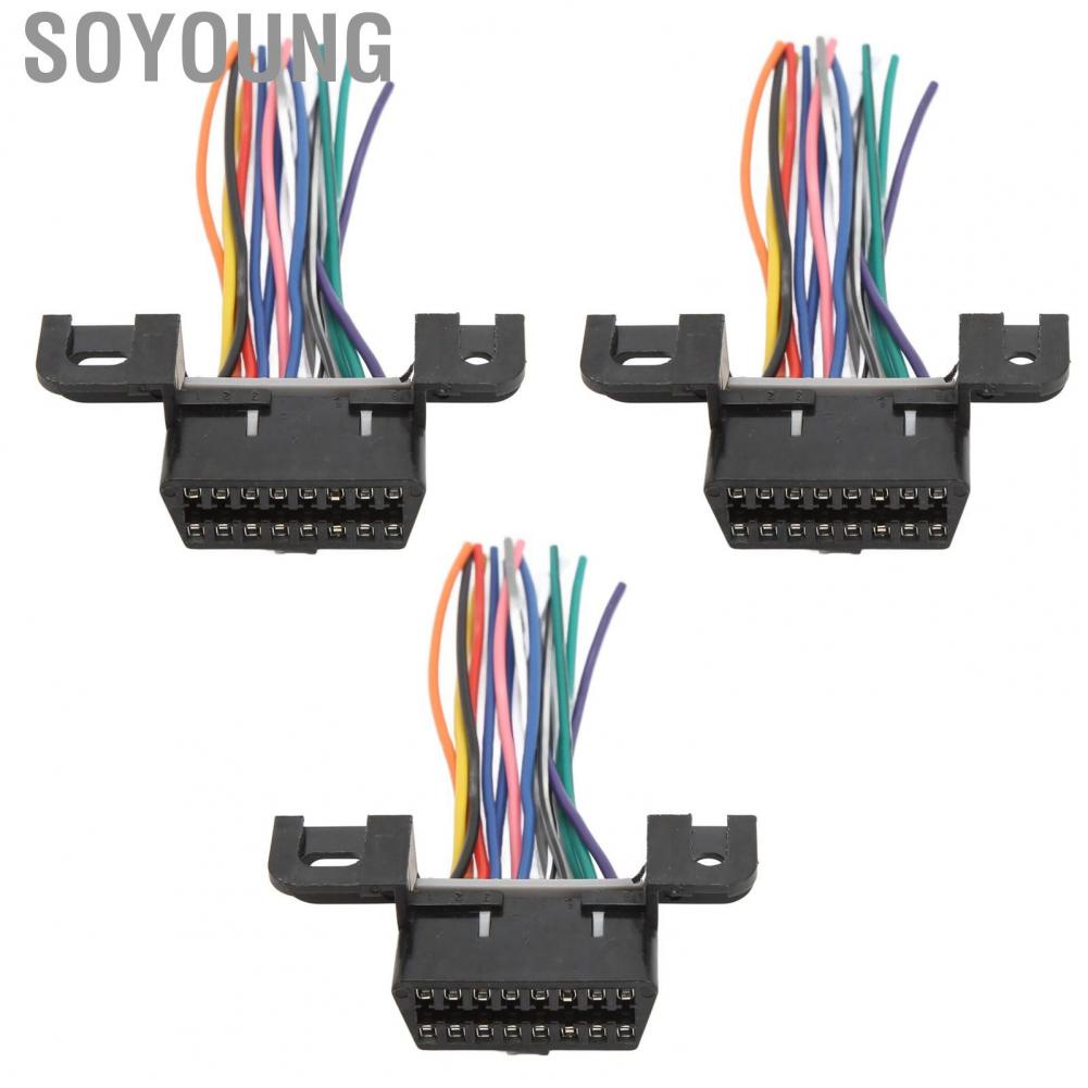 Soyoung Female OBD2 Cable Connector Abrasion Resistant 16 Pin  Aging J1962F Direct Fit Car Diagnostic Plug High Performance for