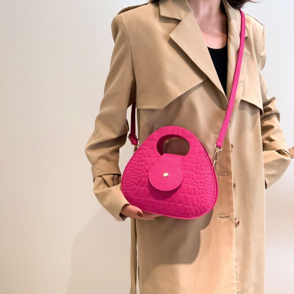 Túi Đeo Chéo Vai Bằng Vải Nỉ Màu Trơn Thời Trang Dành Cho Nữ