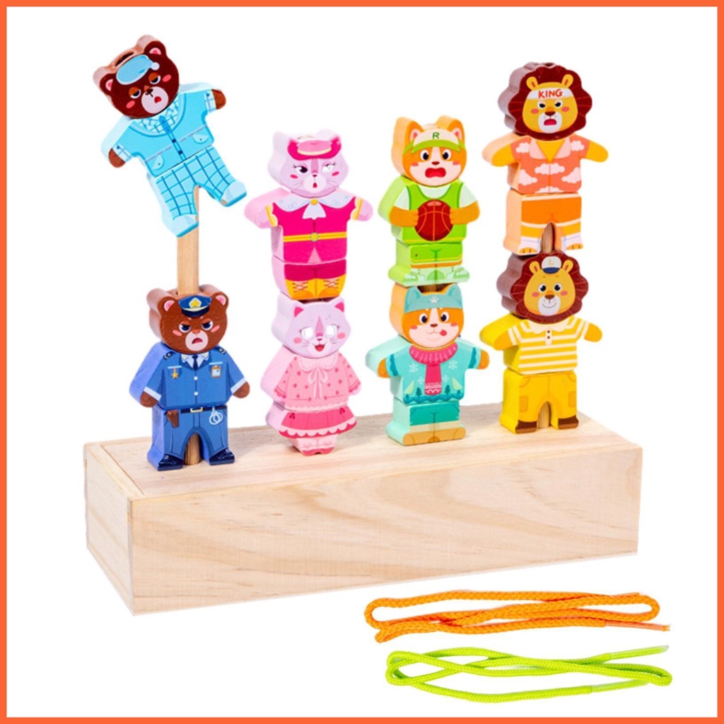 Đồ Chơi Khối Xếp Chồng Lên Nhau Giáo Dục Theo Phương Pháp Montessori