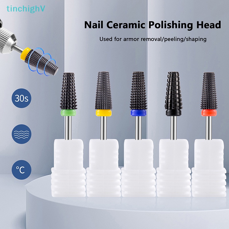 Đầu Mài Đánh Bóng Móng Tay Bằng Sứ Màu Đen Chuyên Dụng