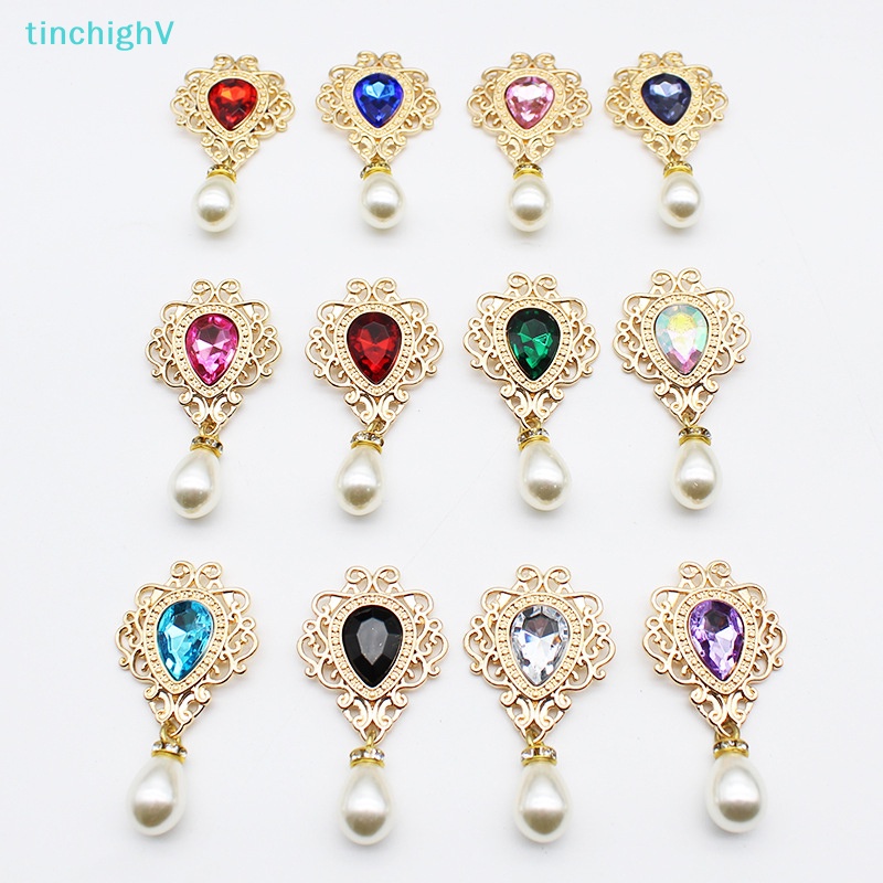 [TinchighV] Mặt Dây Chuyền Ngọc Trai Bằng Kim Loại Phẳng Sáng Tạo Thời Trang Đẹp Mắt Phụ Kiện Mời Đám Cưới Lễ K