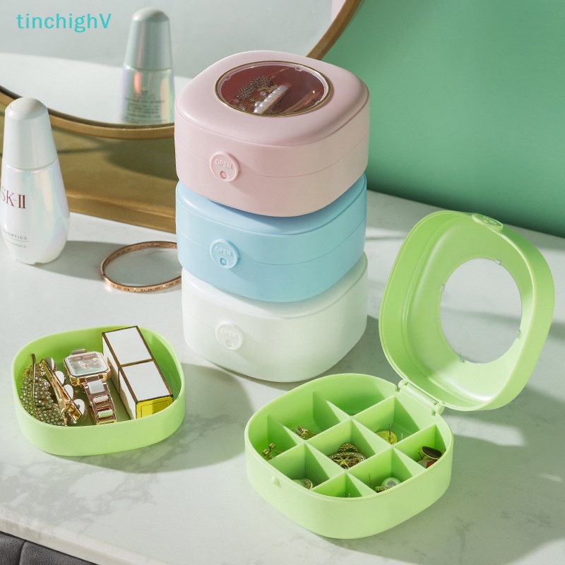 [TinchighV] Hộp Đựng Trang Sức Hai Tầng Tiện Lợi
