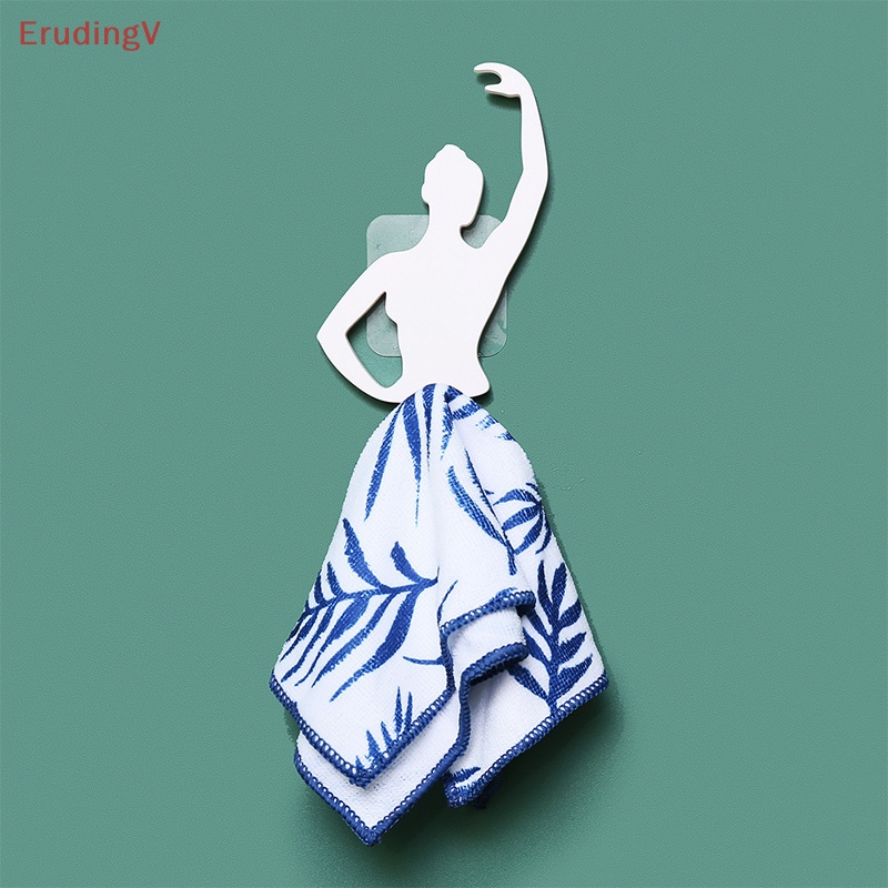 [ErudingV] Móc Treo Khăn Tắm / Khăn Múa Ba Lê Chống Trượt Không Cần Khoan Tường Nghệ Thuật [Mới]