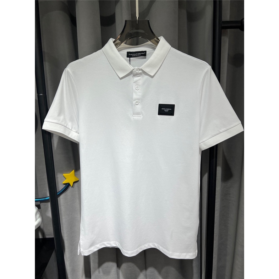 Áo Thun polo D0LCE & Gaba Tay Ngắn Thêu logo Chất Liệu cotton Size S-4XL Cho Nam