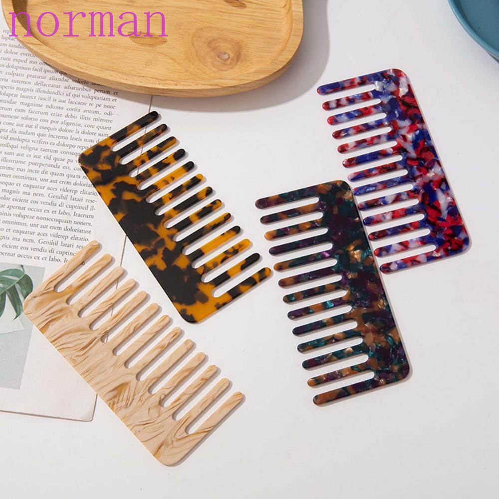 NORMAN Lược Chải Tóc Acetate Nhiều Màu Sắc Phong Cách Hàn Quốc Cho Nữ