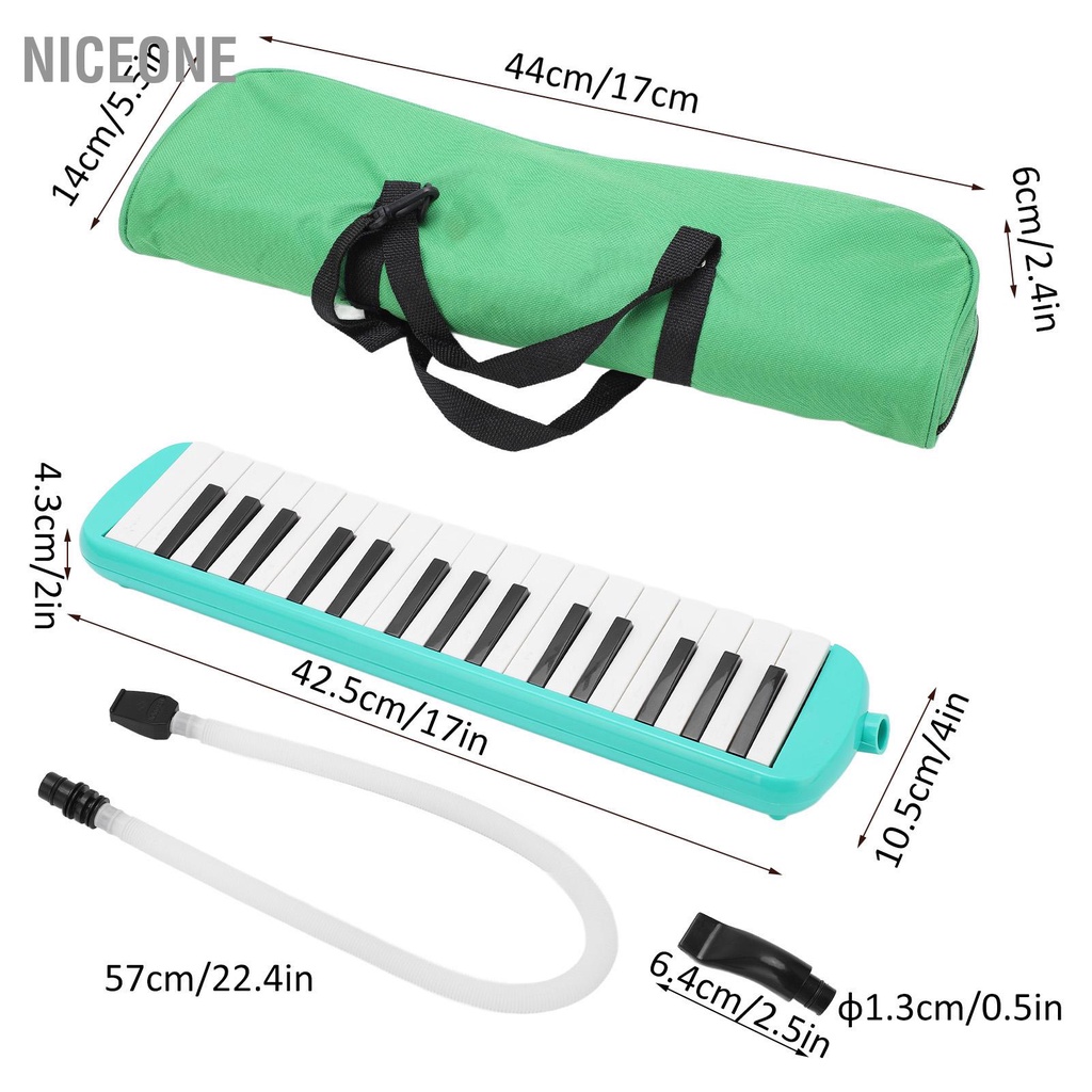 NiceOne  Bàn phím Air Piano 32 phím đàn piano miệng chuyên nghiệp Melodica với ống ngậm ngắn cmman