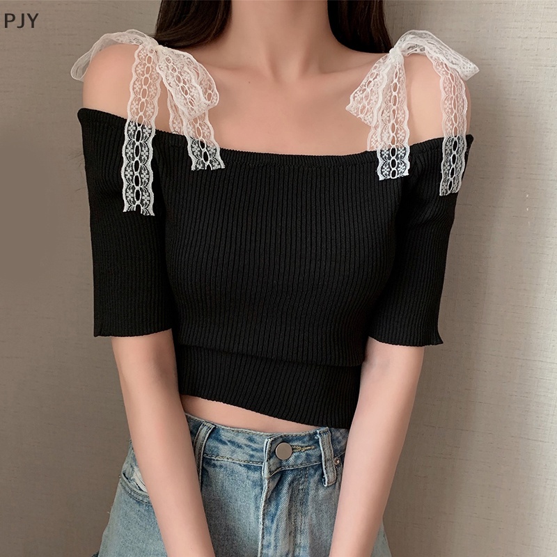 Áo Ren Hở Lưng PJY Y2k Thời Trang Quyến Rũ Cho Nữ