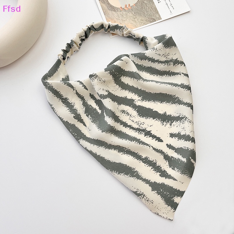 {Ffsd} Khăn Trùm Đầu Bandana Hình Tam Giác Kẻ Sọc Co Giãn Dễ Phối Đồ Trang Trí Tóc Cho Nữ * Bán Chạy