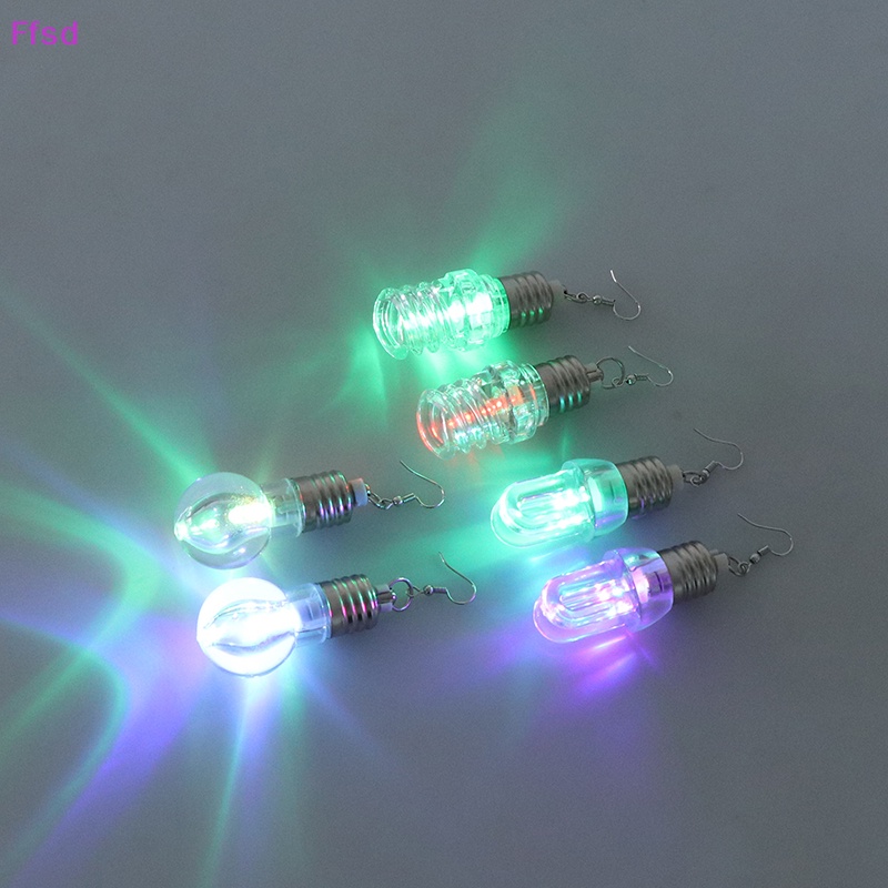 {Ffsd} Khuyên Tai Thả Bóng Đèn Phát Sáng Độc Đáo Thời Trang Làm Quà Tặng Bạn Bè * Giảm Giá