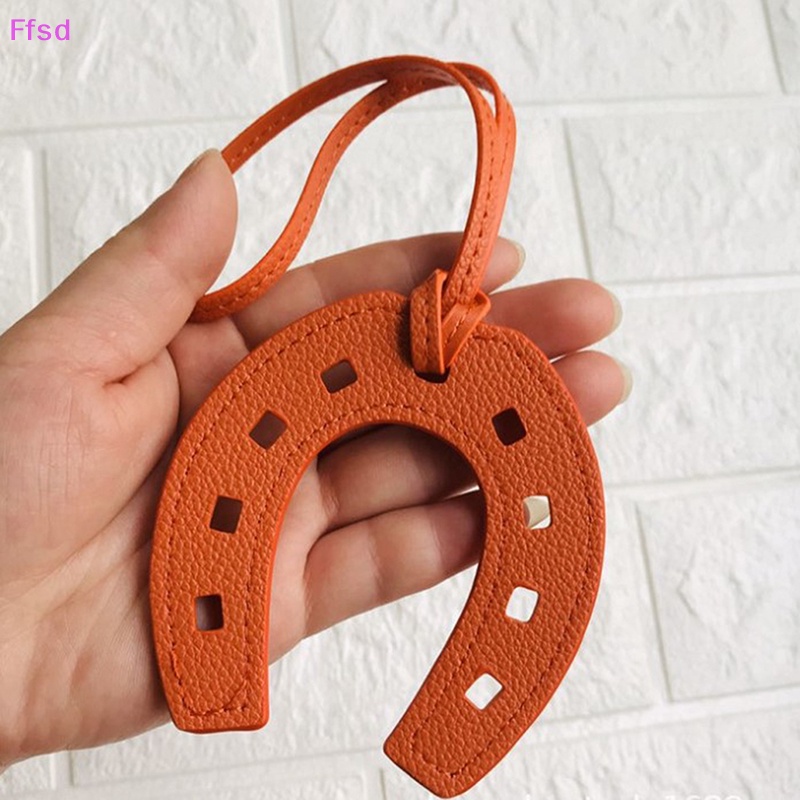 {Ffsd} Móc Khóa Túi Xách Da PU Hình Móng Ngựa Hoof Horseshoe * Hàng Bán Chạy