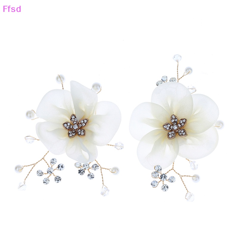 Bộ 2 Kẹp Xăng đan Đính Hoa / Ngọc Trai DIY Thời Trang Cho Nữ