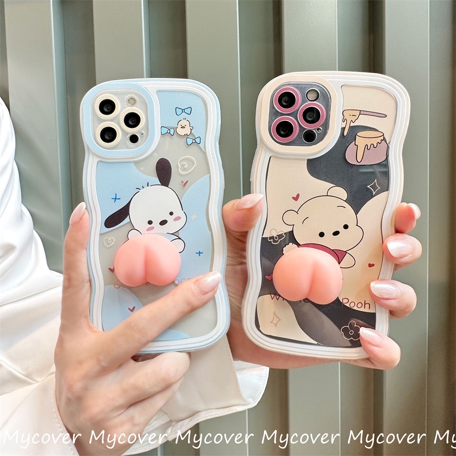 Ốp Điện Thoại Silicone Mềm Chống Sốc In Hình Mông Quả Đào Cho iPhone 11 12 13 14 Pro Max X Xr Xs 8 7 6 Plus SE 2020