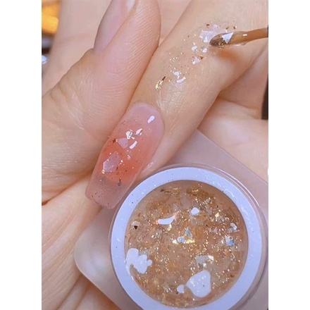Gel nhũ xà cừ ẩn móng tay làm móng
