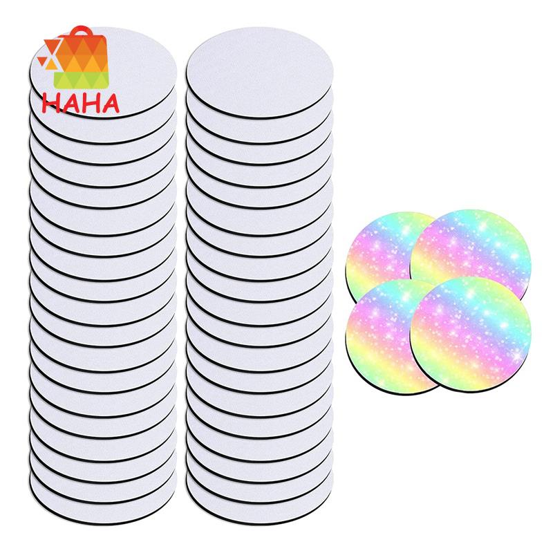 Bộ 60 Đế Lót Ly Tròn Màu Trơn DIY