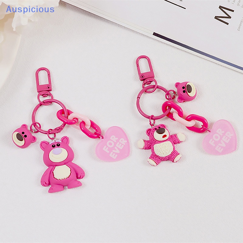 Móc Khóa Hình Chú Gấu Và Trái Tim Dễ Thương