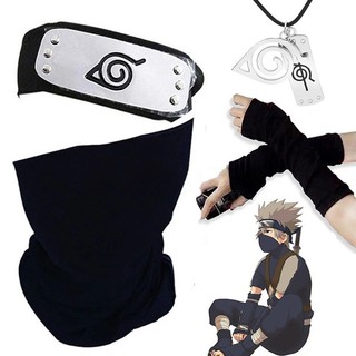 Mặt Nạ Găng Tay + Găng Tay + Mặt Nạ Hóa Trang Anime Naruto Akatsuki Uchiha Sasuke Kakashi