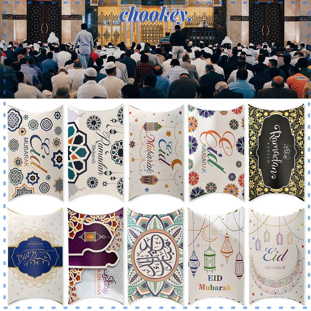 CHOOKEY Set 10 Hộp Giấy Đựng Kẹo Phong Cách Hồi Giáo