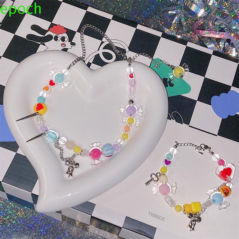 EPOCH Vòng Tay Chuỗi Hạt Nhiều Màu Sắc Thời Trang Hàn Quốc