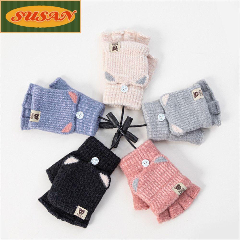 SUSANS Găng Tay Hở Ngón Giữ Ấm Toàn Diện