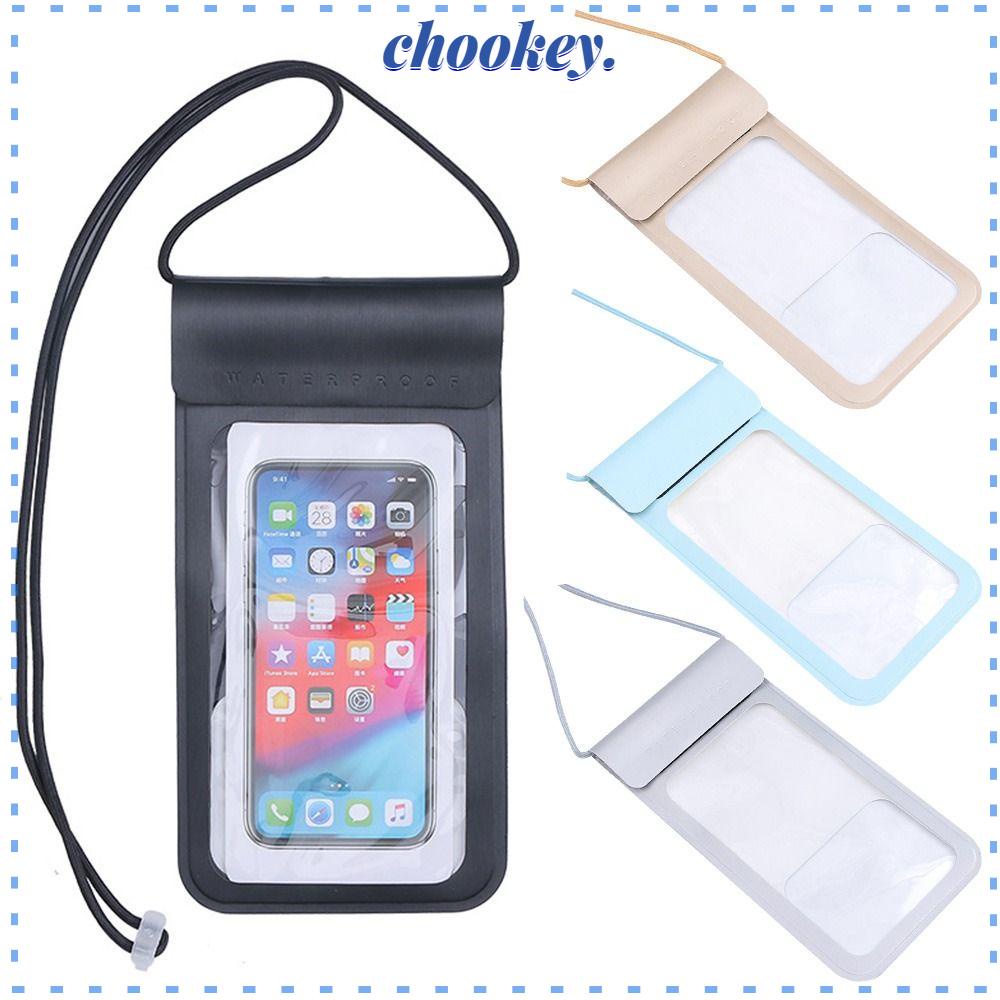 CHOOKEY Túi Đựng Điện Thoại Bằng TPU Trong Suốt Chống Nước Chống Bụi Dùng Được Màn Hình Cảm Ứng