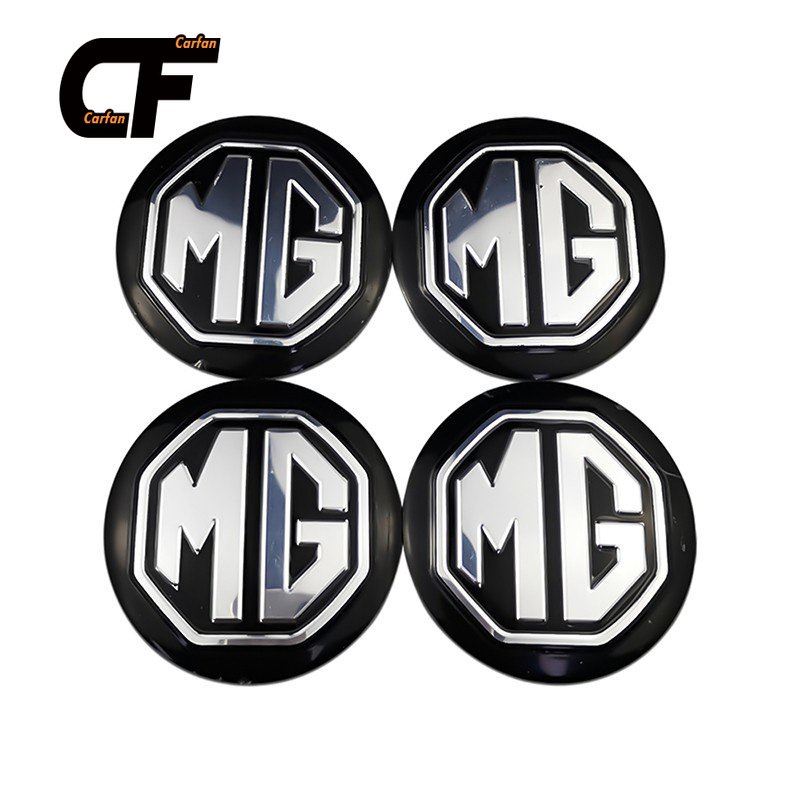 Bộ 4 Miếng Dán 56mm Trang Trí Trục Bánh Xe Hơi MG ZS HS MG3 MG5 MG6 MG7 TF ZR GS