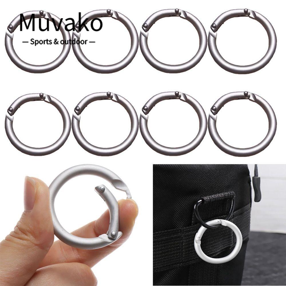 MUVAKO Set 5 Khóa Lò Xo Mạ Bạc Hình Tròn Chuyên Dụng Cho Túi Xách