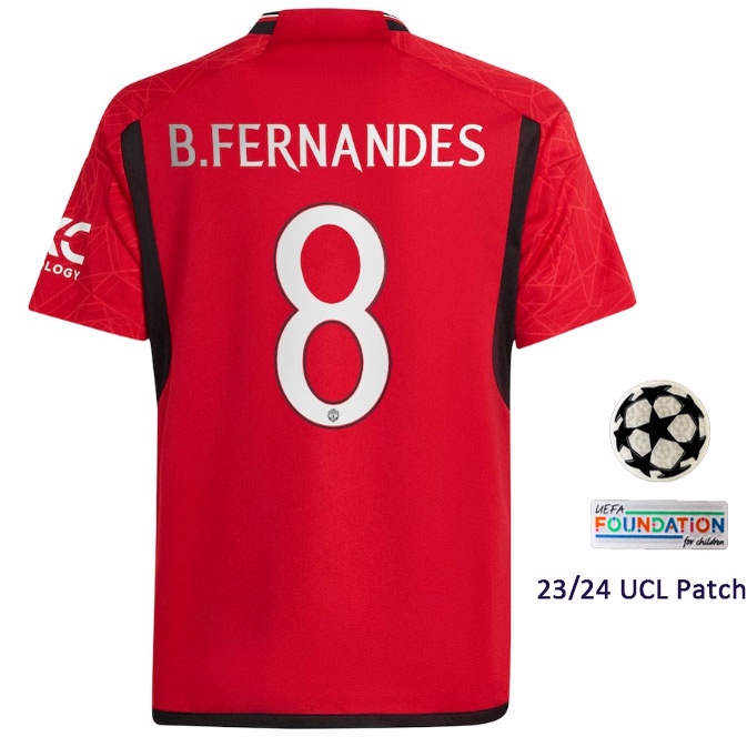 Áo Thun Bóng Đá Đội Tuyển Manchester CASEMIRO B.Fernnandes ANTONY 2023 / 24