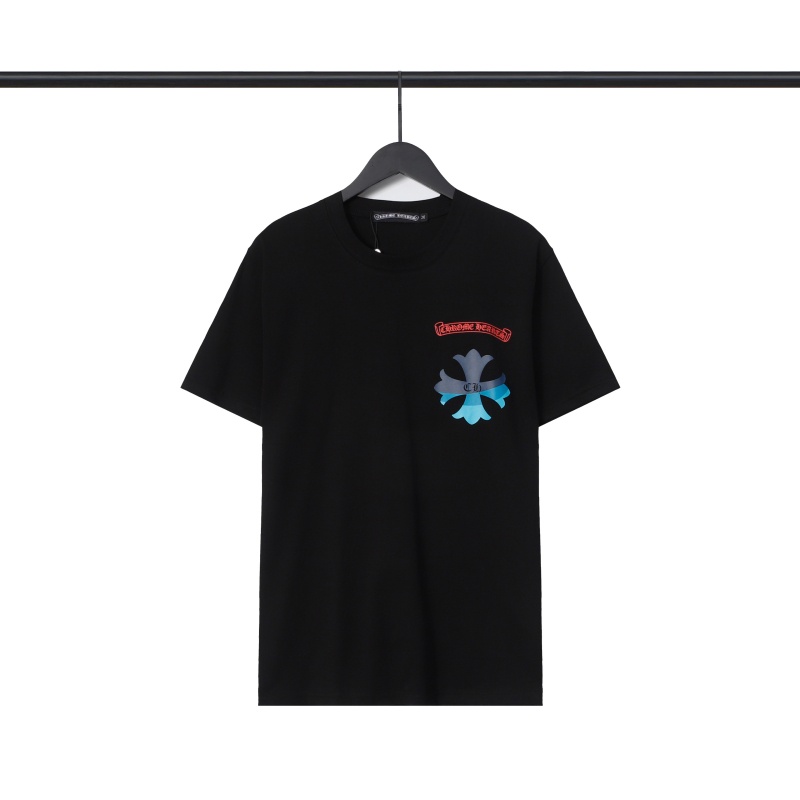 Chr-come88he-ars Áo Thun Dáng Rộng Họa Tiết Phi Tiêu Xanh Dương Thời Trang Chất Lượng Cao Cho Nam Và Nữ