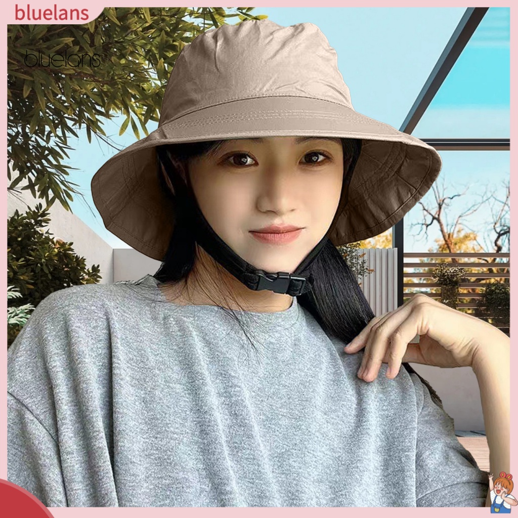 Nón Vành Tròn Màu Trơn Thoáng Khí Chống Gió Thời Trang Unisex