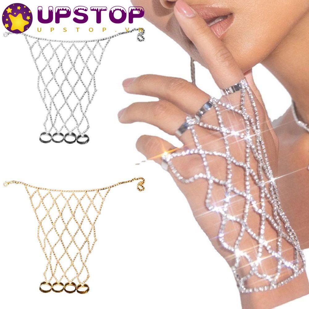 UPSTOPVN Vòng Tay Đính Đá Phối Tua Rua Thời Trang