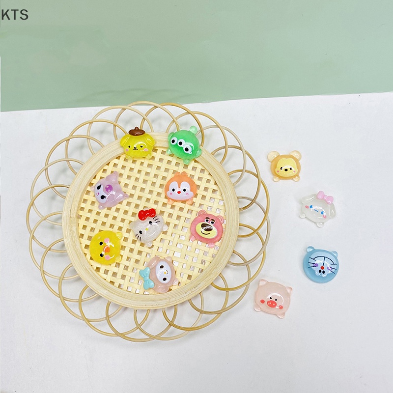 Set 5 Kẹp Tóc Hình Hoạt Hình Mini Dạ Quang Đáng Yêu