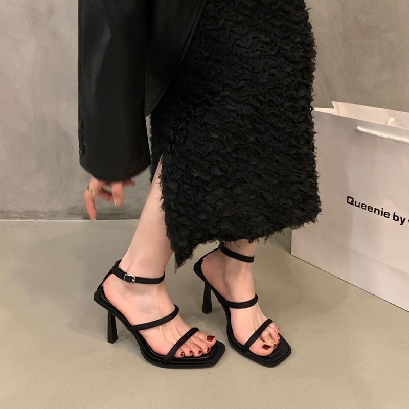 Sandal Cao Gót Thiết Kế Mới Đơn Giản Thời Trang Theo Phong Cách Pháp Cho Nữ