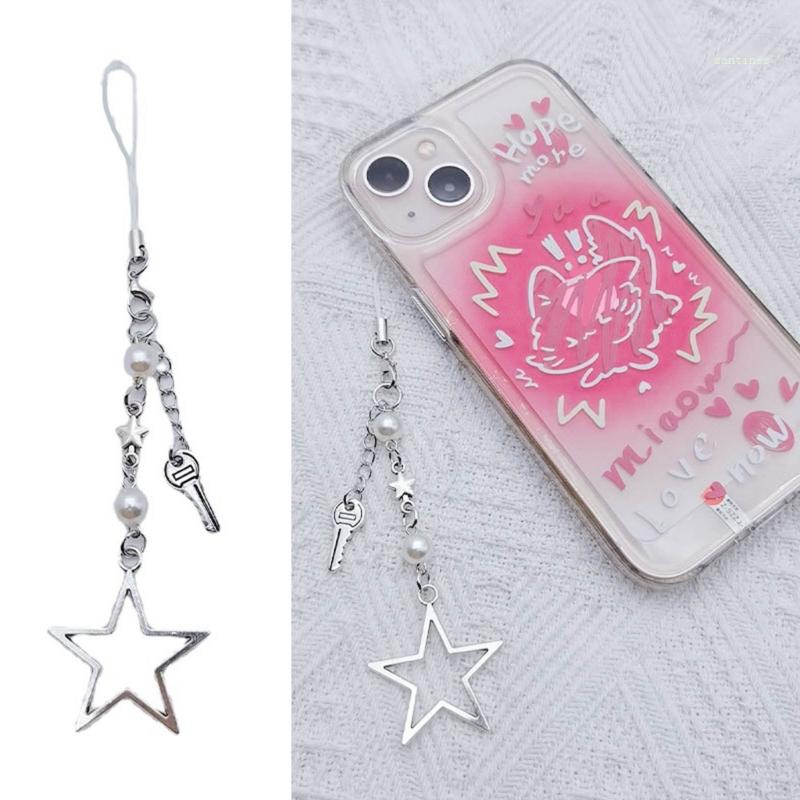 Móc Điện Thoại Di Động Hình Ngôi Sao Năm Cánh Rỗng Thủ Công Y2k