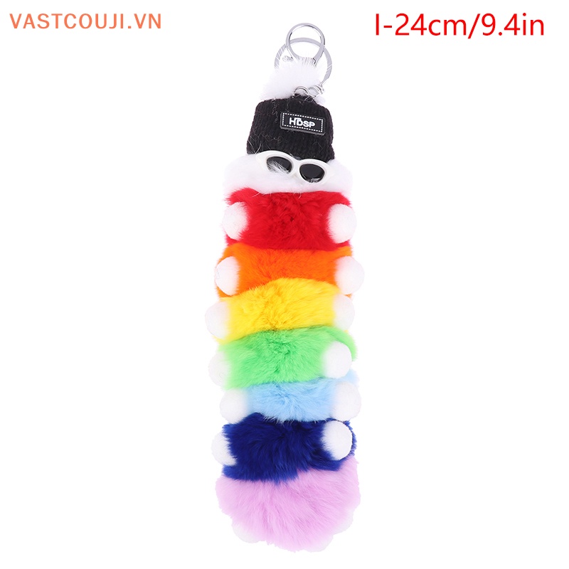 Móc Khóa Hình Sâu Bướm Nhồi Bông Xinh Xắn