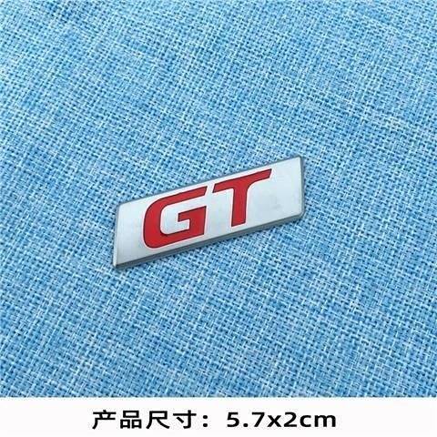 New Car Personality Stereo GT Bumper Stickers Metal Car Logo Rear Badge Car Body Sticker GT Side Seam Label Creative Stickers ubk5