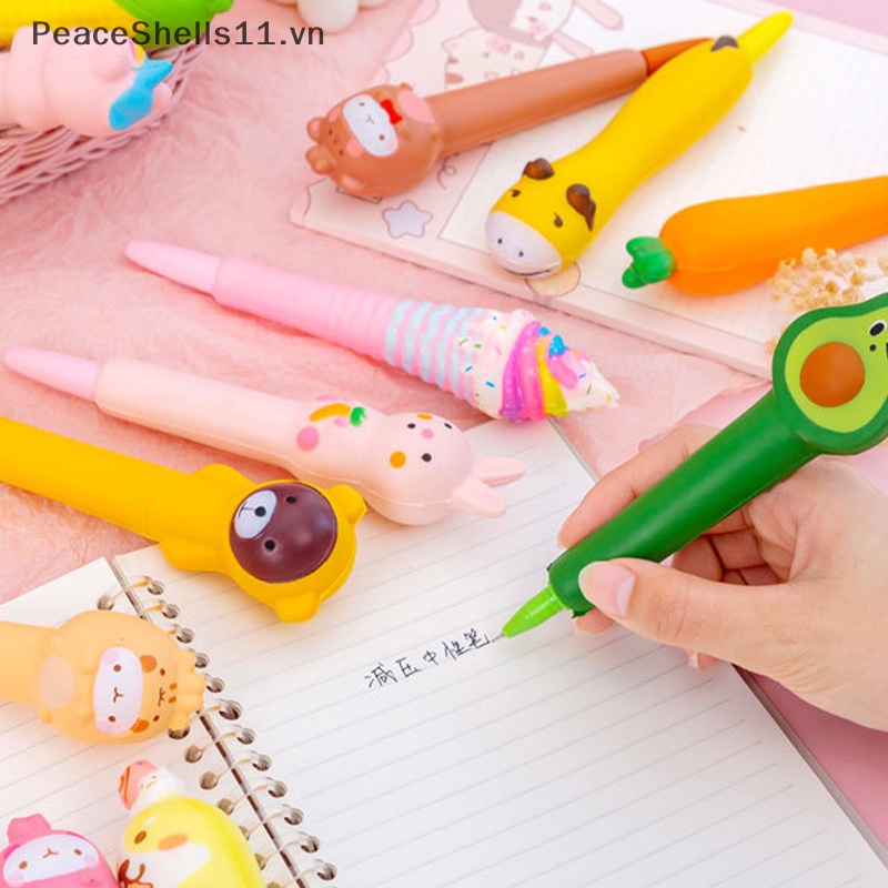 Bút Mực Gel Mềm Mại Họa Tiết Hoạt Hình Dễ Thương Sáng Tạo