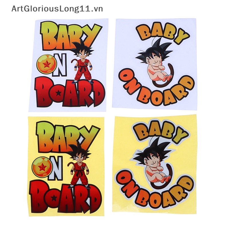 Miếng Dán Tường Vinyl Hình Biển Báo Baby on Board Trang Trí Xe Hơi / Xe Tải / Phòng Bé