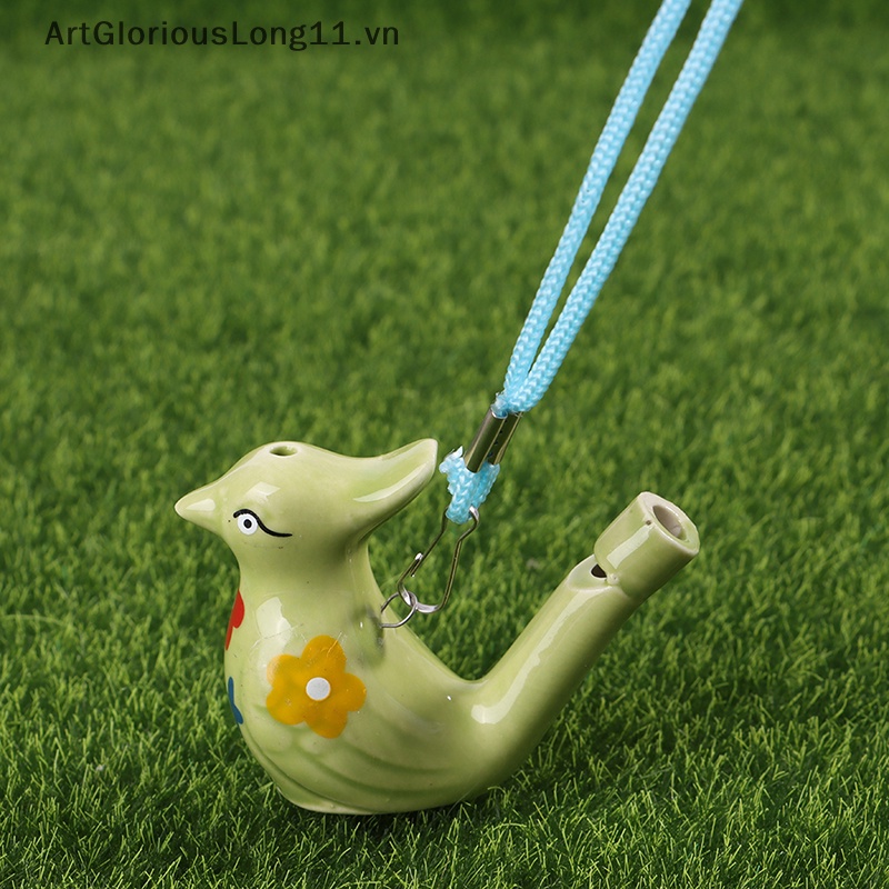 1 Còi Thổi Bằng Gốm Hình Chú Chim Có Dây Đeo Dành Cho Trẻ Em