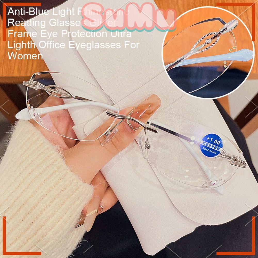 SUMU Kính Đọc Sách Đính Đá Lấp Lánh Phong Cách Vintage Thời Trang