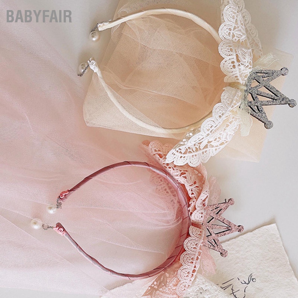 Babyfair Mạng che mặt cô gái Vương miện dễ thương Tinh tế Thoải mái Nhẹ chống phai Khăn trẻ em cho tiệc cưới