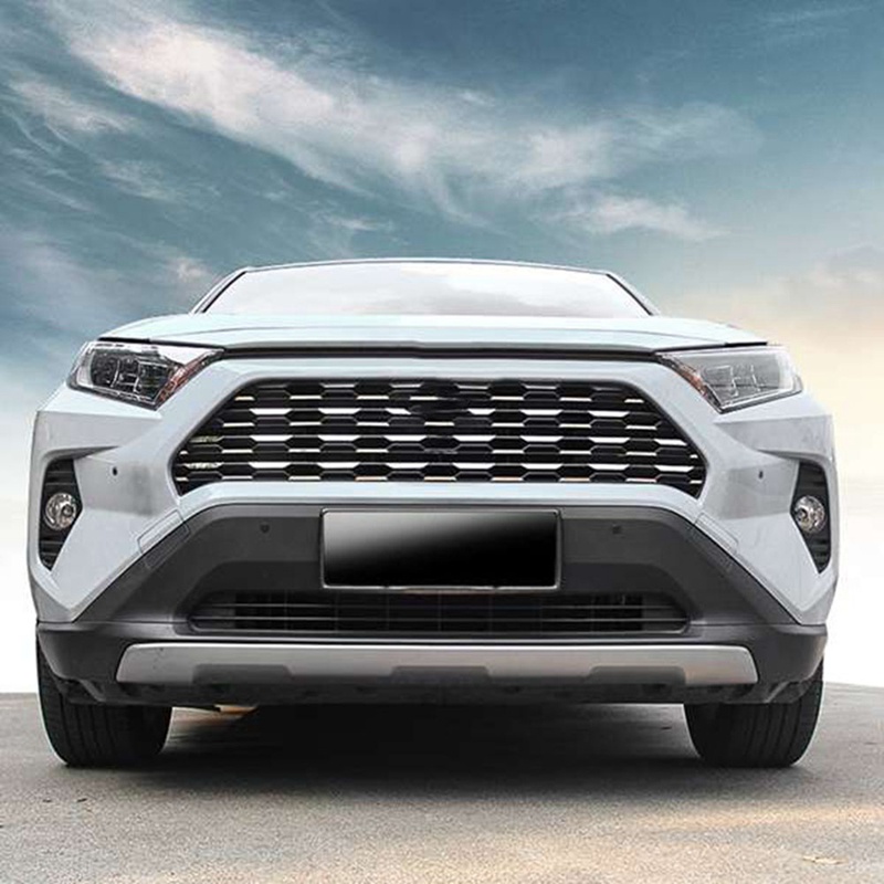 1 Cặp Miếng Dán Trang Trí Lưới Tản Nhiệt Trước Bằng Thép Không Gỉ Cho Xe Hơi Toyota Rav 4 Rav4 2019 2020 2021