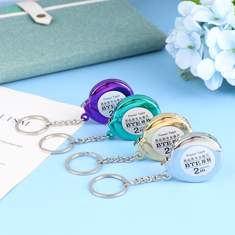 Thước Dây Mini Bằng Thép Dài 2m Đa Năng Có Móc Khóa Dễ Thương