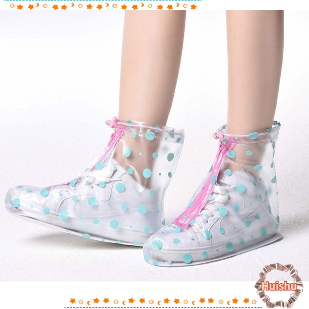 HS 1 Cặp Vỏ Bọc Giày Bốt Cao Gót Họa Tiết Hoa Chữ L Màu Trắng Có Thể Tái Sử Dụng Cho Nữ