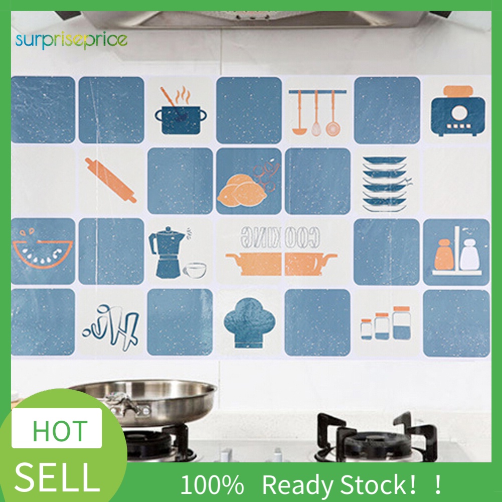 (Bất Ngờ) Hình Dán Tường Động Vật Trái Cây Snacks Chống Thấm Nước Cho Nhà Bếp