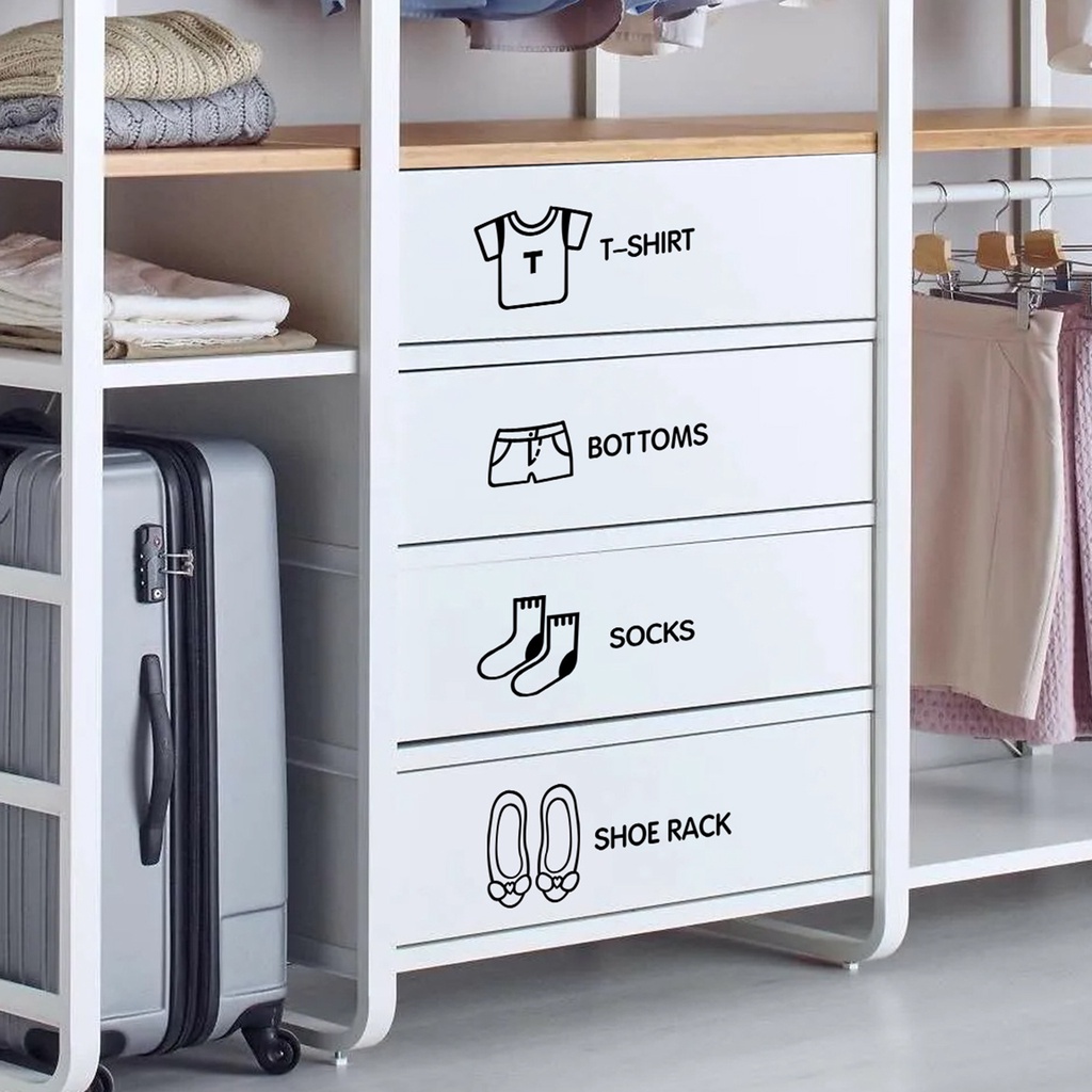 Set 7 Miếng Dán Logo Bằng Giấy Gọn Nhẹ Có Thể Tháo Rời Trang Trí Nhà Cửa