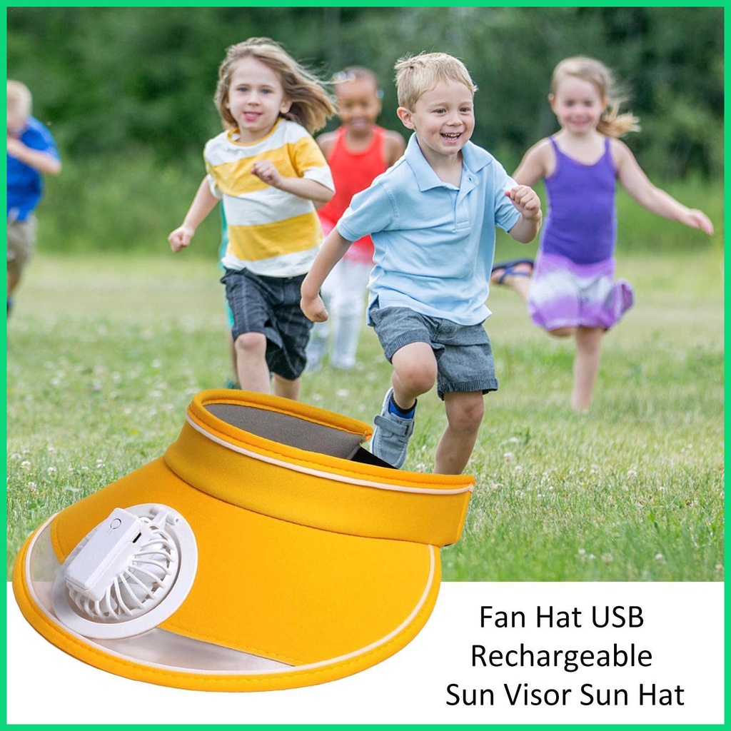Mũ Lưỡi Trai Có Quạt Làm Mát Mùa Hè Có Thể Sạc Lại Bằng Cổng USB Nhiều Màu Cho Nữ jiwvn Jwvn
