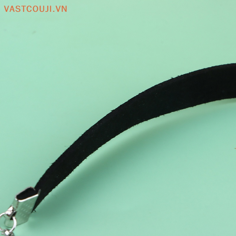 Vòng Cổ Choker Dây Nhung Đen Mặt Trăng Phong Cách Gothic